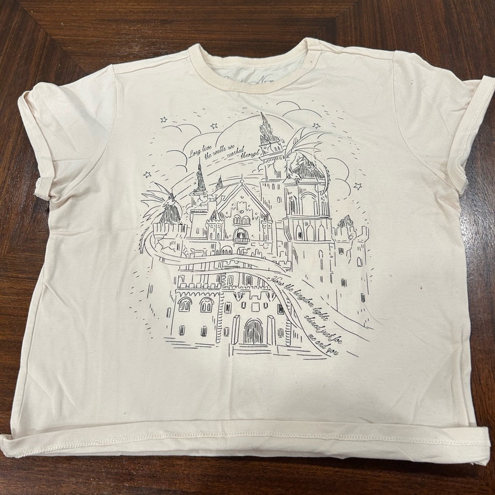 Taylor Swift Speak Now TV Long Live How The Kingdom Lights Shined Cream Baby Tee